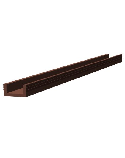 Series Mini 3m Brown Bottom Track PVC Guide Channel 25kg Capacity