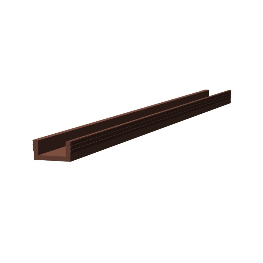 Series Mini 3m Brown Bottom Track PVC Guide Channel 25kg Capacity