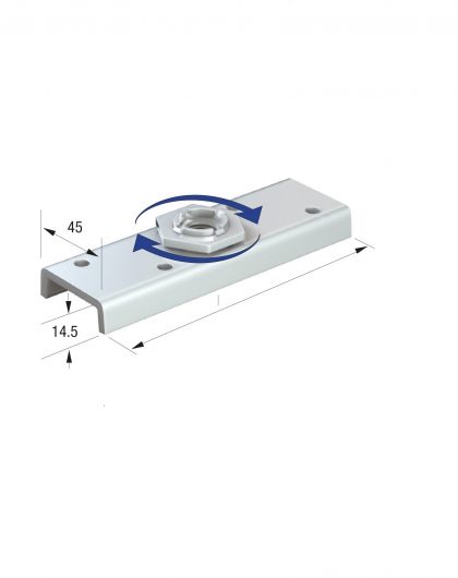 Series 250 Rotating Steel Suspension Plate, M20 Thread