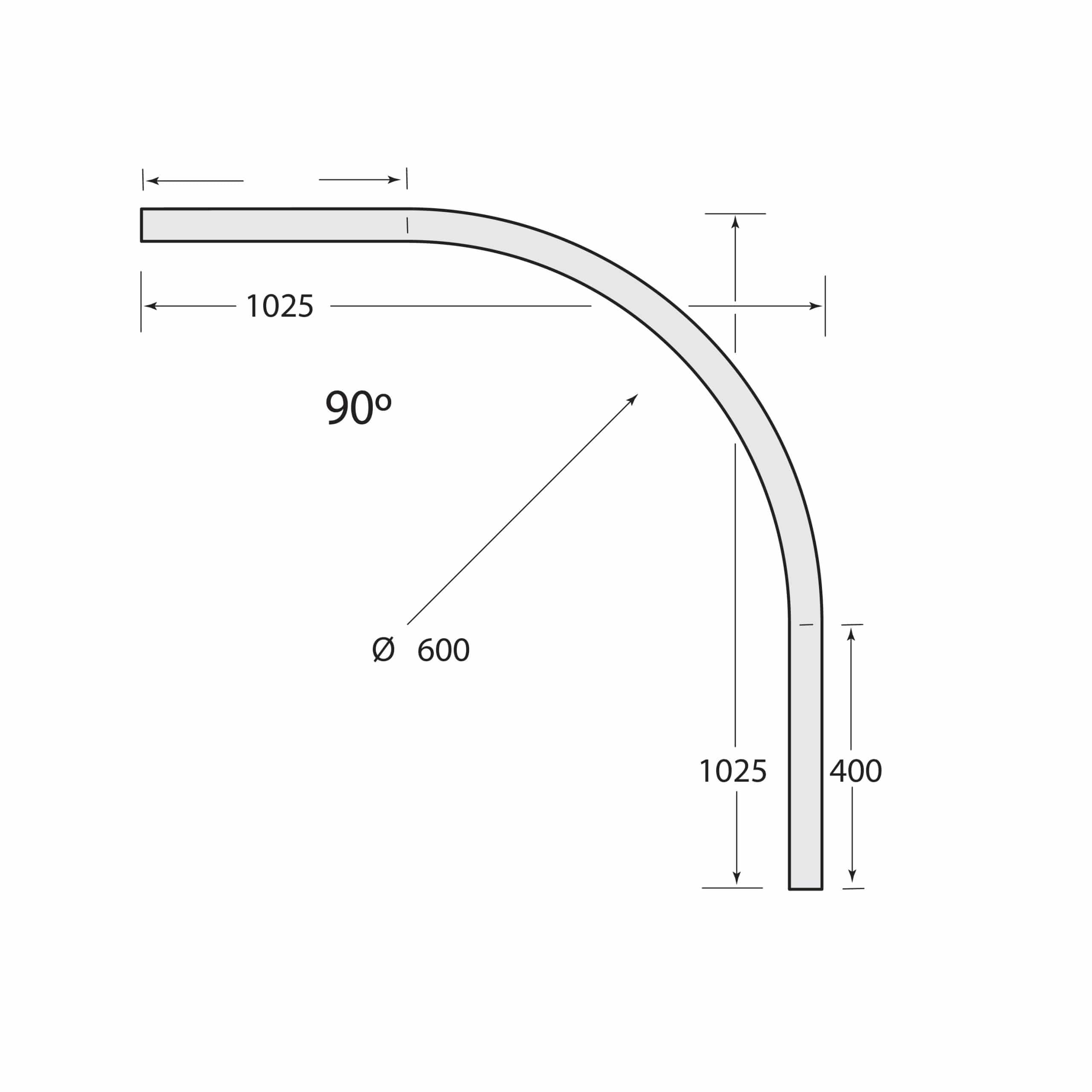 Multirail Track Bend 90°