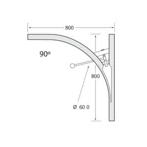 Multirail Track Switch, One Direction 90° LH Multirail Track Switch, One Direction 90° LH