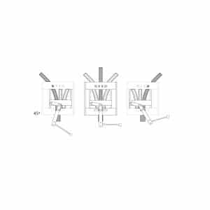 Multirail Track Switch, Parallel Three Direction Spit 45° + 0° + 45° Multirail Track Switch, Parallel Three Direction Spit 45° + 0° + 45°
