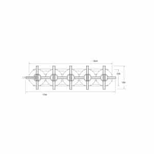 Multirail Set Of Five Four Direction Turntables For Four wheel Hangers Multirail Set Of Five Four Direction Turntables For Four wheel Hangers