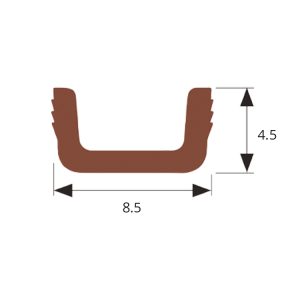 PVC bottom guide channel 3 Metre