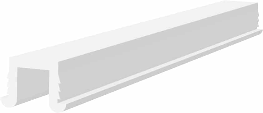 Series Mini  3m White Top Track PVC Guide Channel