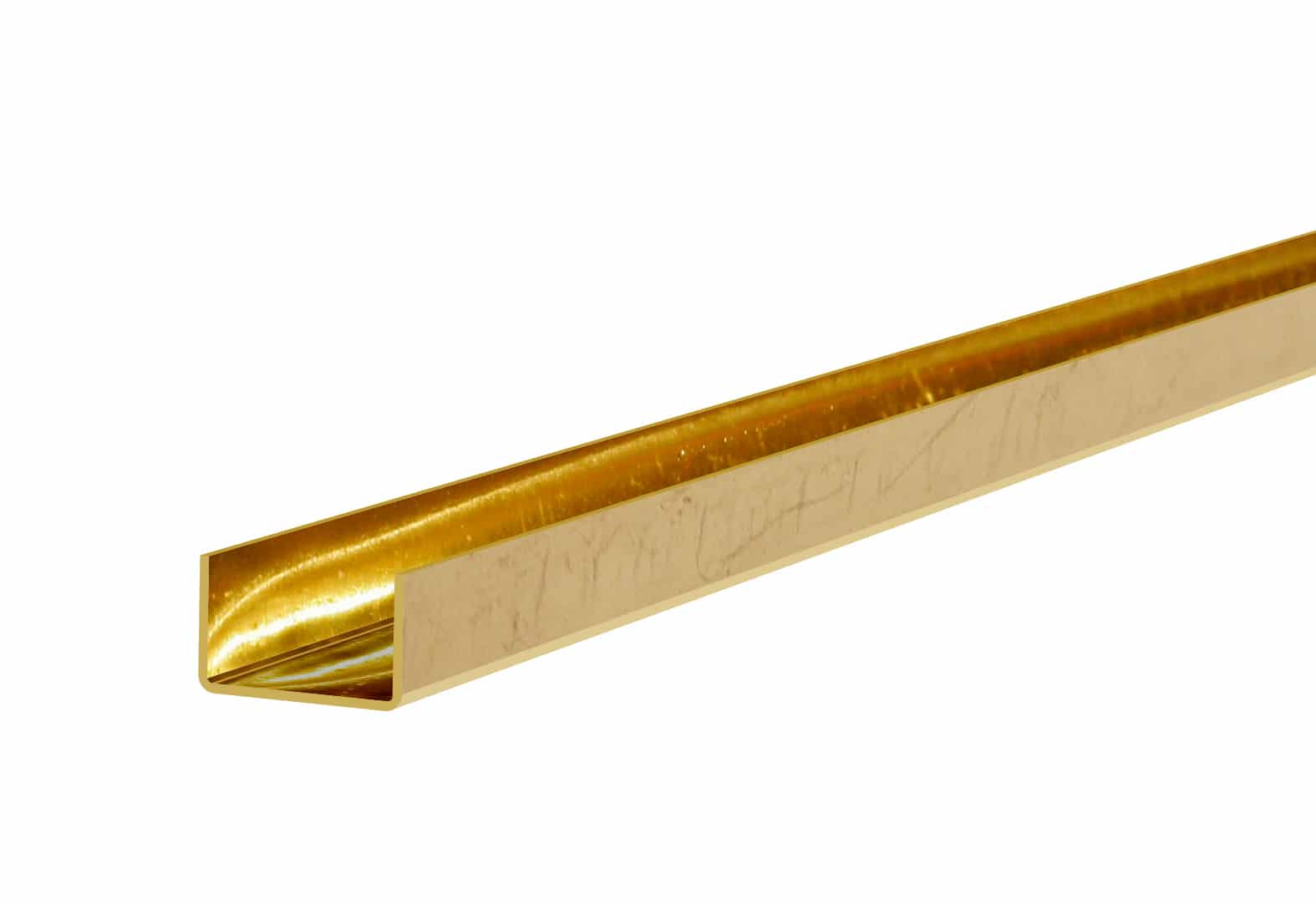 Series Mini 2m 6 x 3.7mm Deep Brass Plated Bottom Guide Channel 25kg Capacity
