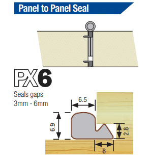 PK6 Panel to Panel Seal Aquamac 63 White 25m Roll