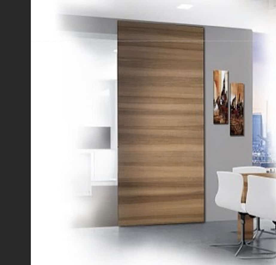 Wall drop store sliding door