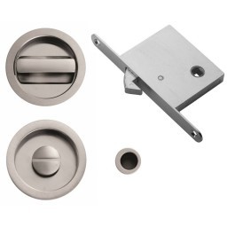 Oval bathroom sliding door lock, turn & release, SCP