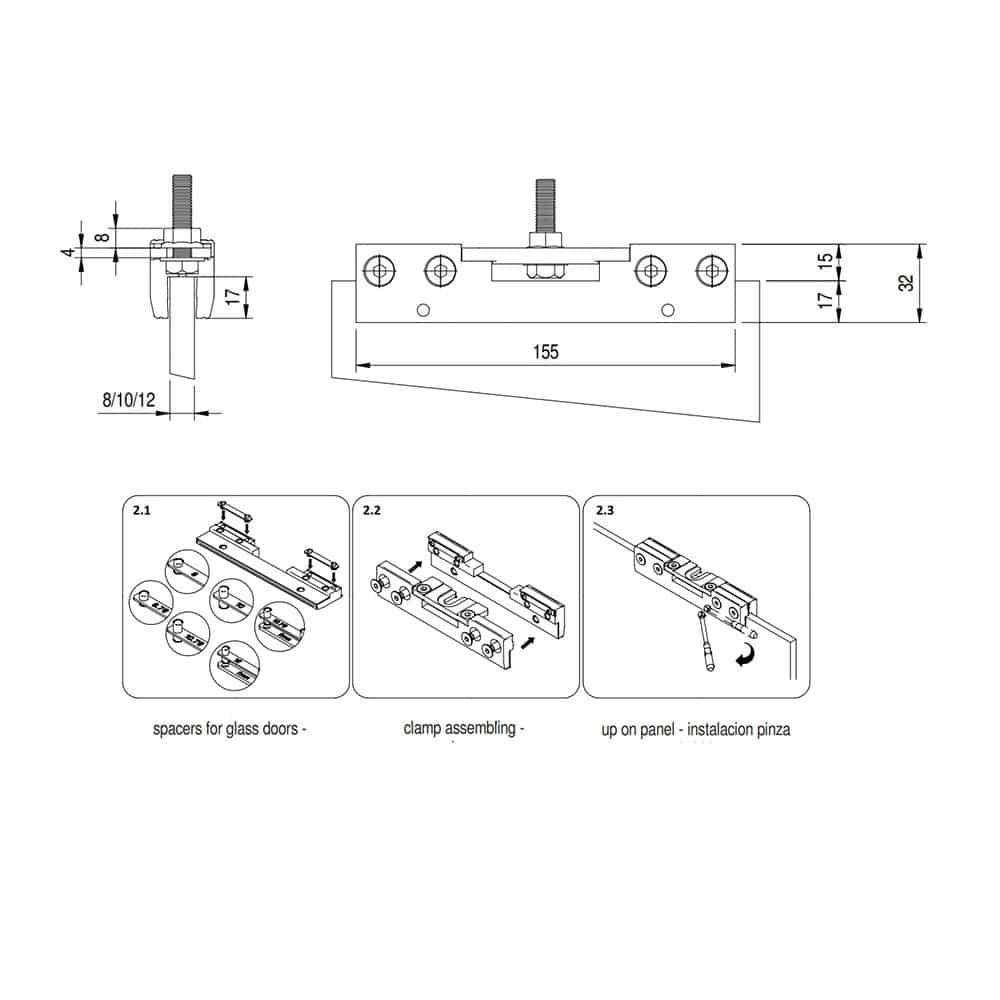 TOMMASLIDE 100 GLASS CLOSE OPTIONS – 100KG