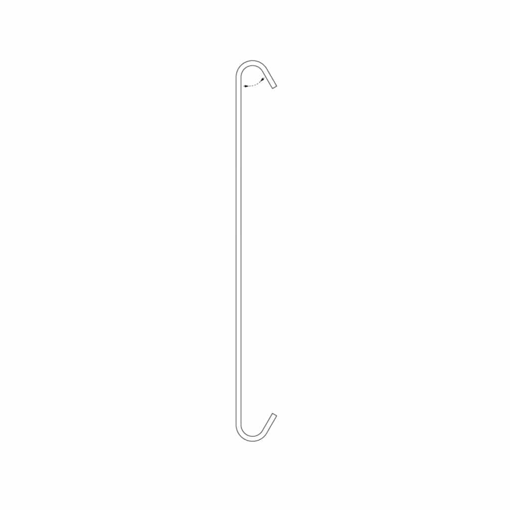 Multirail 300mm X 4mm Copper Hanging Hook Runners Sliding Door Systems