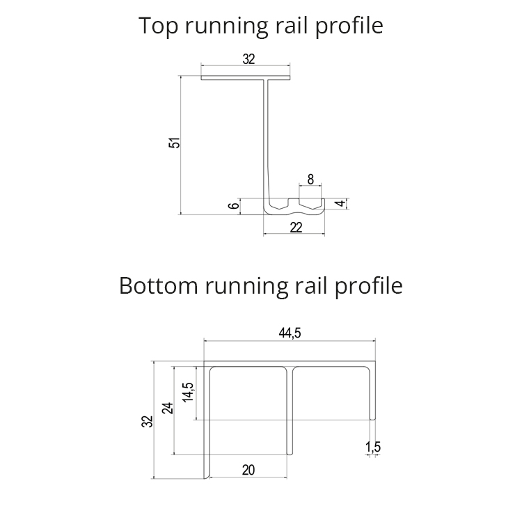 TopSlide Wardrobe Track Kit – Max Door Weight: 60kg