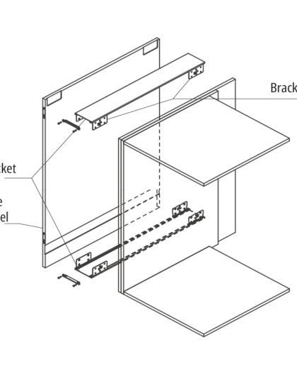 Double leaf ConcealX Side Panel Connector Kit for Folding Door