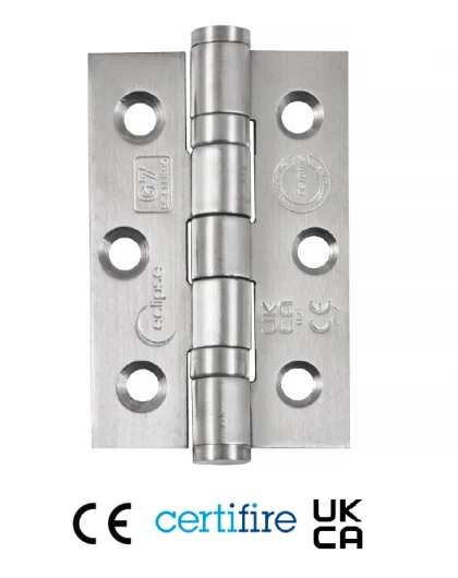76mm Grade 7 ball bearing hinge - Satin Stainless Steel