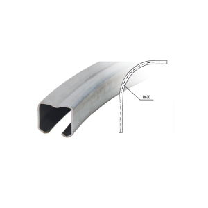 Series 450 St/St 304 Grade Curved Top Track, 630mm Radius