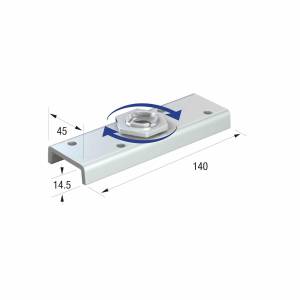 Series Rotating Steel Suspension Plate, M16 Thread