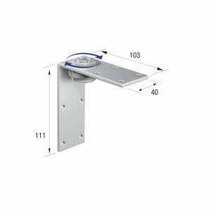 Series 50 Angled Rotating Steel Suspension Plate, M12 Thread