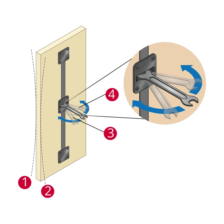 How to adjust the door straightener image