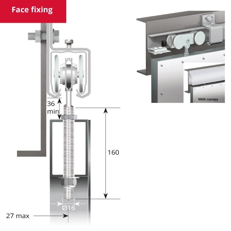 Series 70 Face Fixing Assesmbly