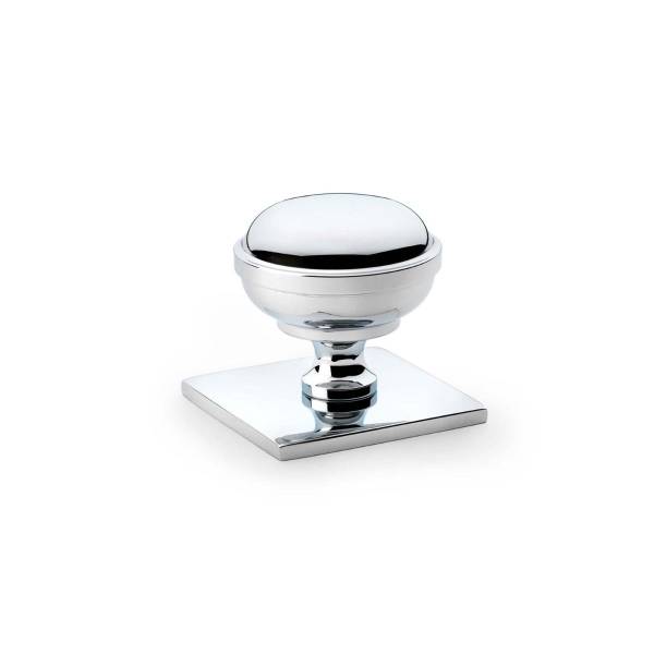 Select Quin Cupboard Knob On Square Plate 34mm