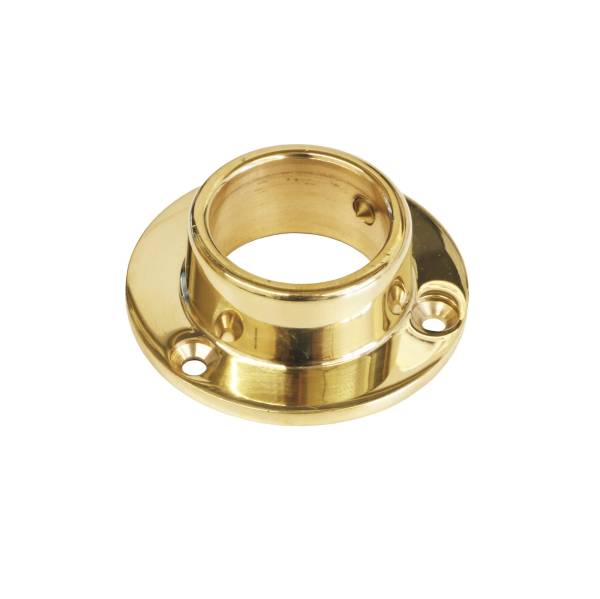 Wardrobe Rail Solid Brass End Socket 25mm