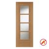 Oak Iseo Central 4 Light (Crown Cut) Non-Rated