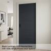 Pocket door system with Black Laminate ISEO door