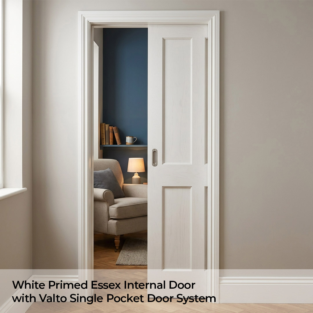 Pocket door system with Essex door lifestyle