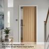 Pocket door system with Tuscany Oak door lifestyle